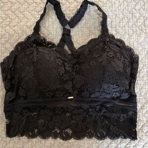 Jady K Lace Racerback Bralette in Black Size L/XL